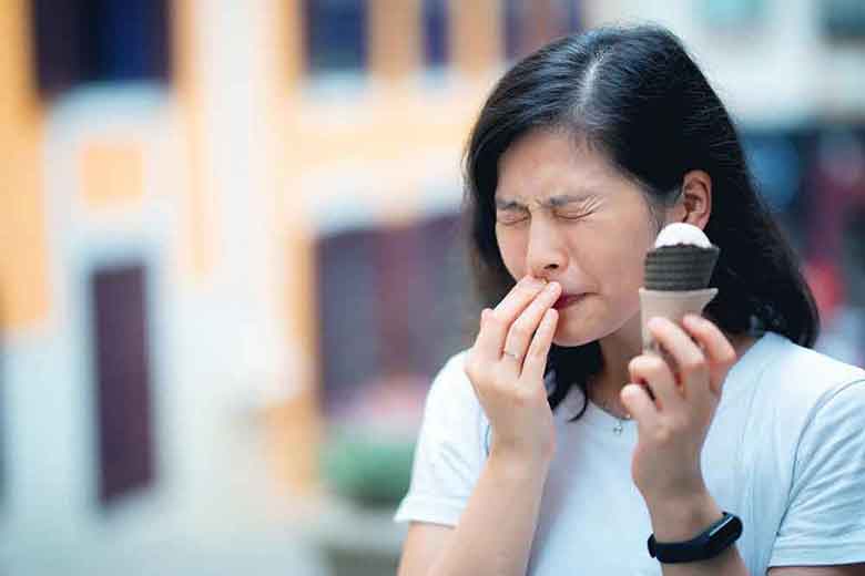 Women with the Ice cream in the hand