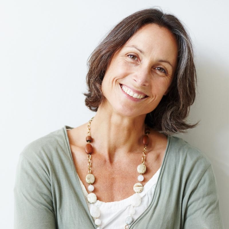 smiling middle aged woman